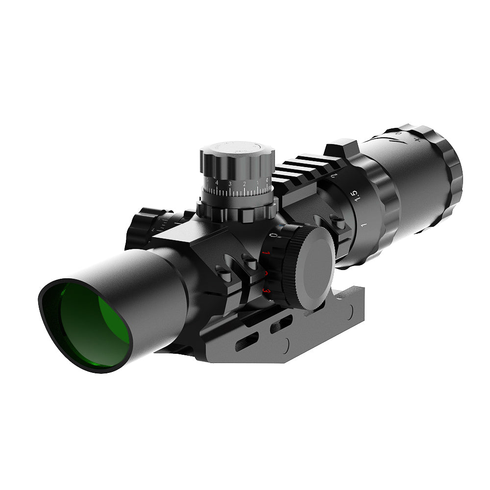 Northtac Assault Optic 1-4X28 LPVO Riflescope with Mil-Dot Reticle