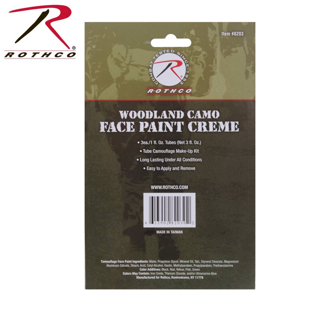 Rothco Face Paint 3 Color Tubes