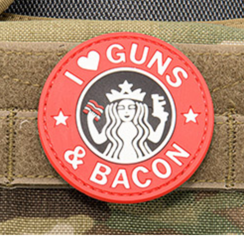 I Love Guns &amp; Bacon PVC Patch