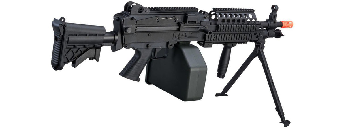 A&amp;K MK46 M249 Saw Light Machine Gun w- Polymer Receiver Black