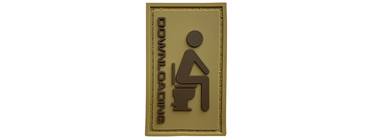 G-Force Downloading Toilet PVC Morale Patch (OLIVE GREEN)