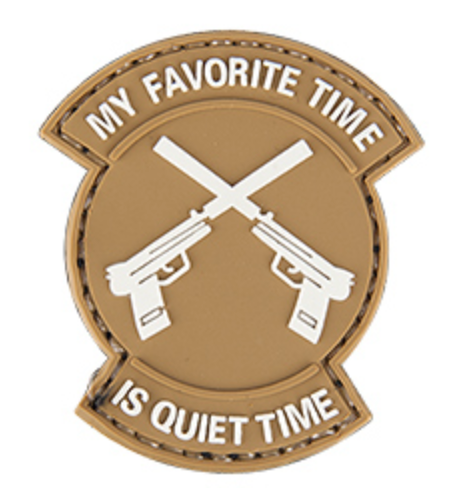 &quot;My Favorite Time is Quiet Time&quot; Patch (Pistol)