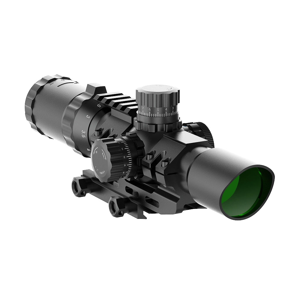 Northtac Assault Optic 1-4X28 LPVO Riflescope with Mil-Dot Reticle