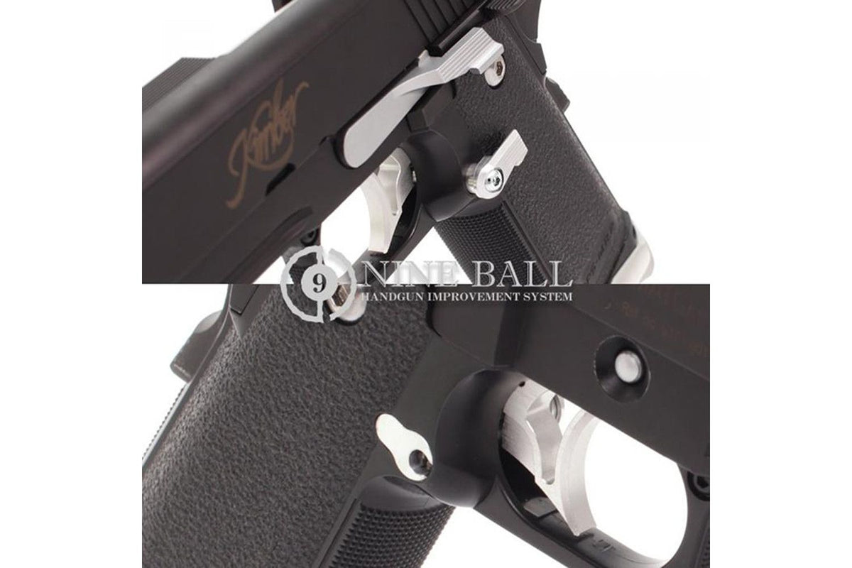 LayLax NINE BALL TM Hi-CAPA Custom Magazine Catch Silver