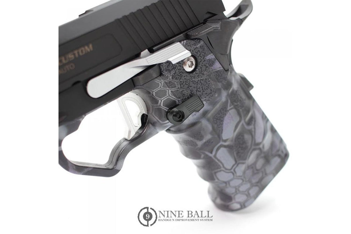LayLax NINE BALL TM Hi-CAPA Custom Magazine Catch Silver
