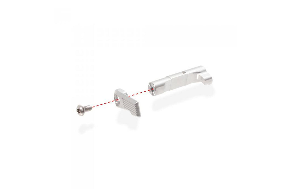 LayLax NINE BALL TM Hi-CAPA Custom Magazine Catch Silver
