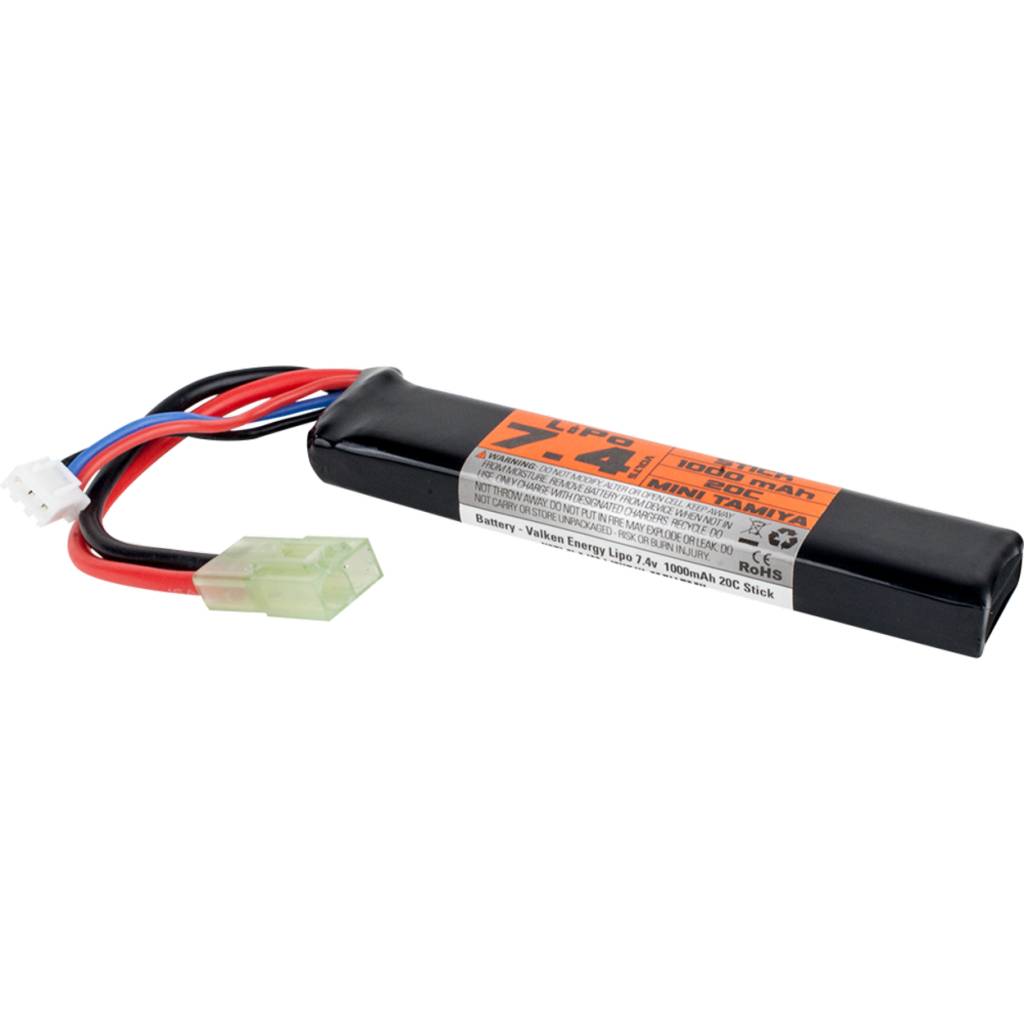 Valken 7.4V 1000 mAh LiPo Stick Battery Tamiya